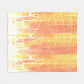 Couverture Polaire Russe Boho Décontracté Été Jaune Pêche Motif (Devant (Horizontal))