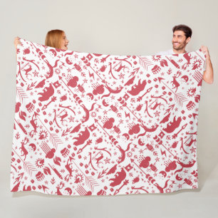 Couverture Polaire Russe Chouette rouge ours Renard Motif forestier