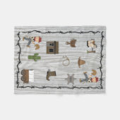 Couverture Polaire Russe Cowboy Blonde Haired Boy Cowpoke (Devant (Horizontal))