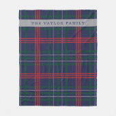Couverture Polaire Russe Marine Rouge Vert Tartan Plaid Personnalisé (Devant)