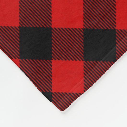 Couverture Polaire Russe Moose Red Buffalo Plaid Motif (Coin)