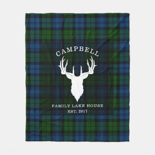 Couverture Polaire Russe Plaid Clan Campbell Militaire Tartan (Devant)