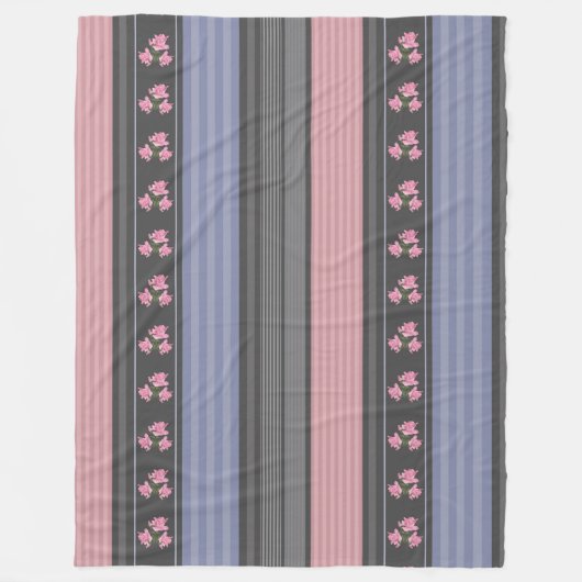 Couverture Polaire Russe, rayé, patchwork (Devant)