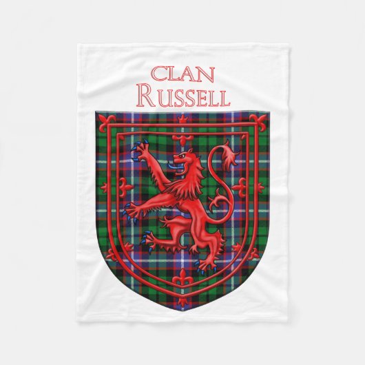 Couverture Polaire Russell Tartan Scottish Plaid Lion Rampant (Devant)