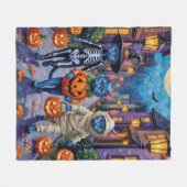 Couverture Polaire Russian Blue Cats in Halloween Costumes (Devant (Horizontal))