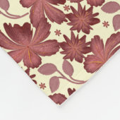 Couverture Polaire Rust Floral Leaf Pattern | Terracotta Botanical  (Coin)