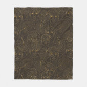 Couverture Polaire Rustic Botanical Face Line Pattern (1) (Devant)