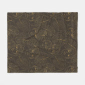 Couverture Polaire Rustic Botanical Face Line Pattern (1) (Devant (Horizontal))