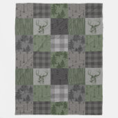 Couverture Polaire Rustic Buck - vert et gris (Devant)