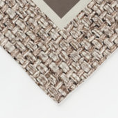 Couverture Polaire Rustic Burlap Brown 1er Noël photo engagée (Coin)