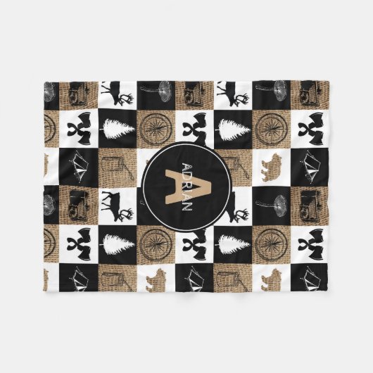 Couverture Polaire Rustic Camping Extérieur Aventure (Devant (Horizontal))