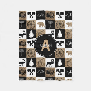 Couverture Polaire Rustic Camping Extérieur Aventure