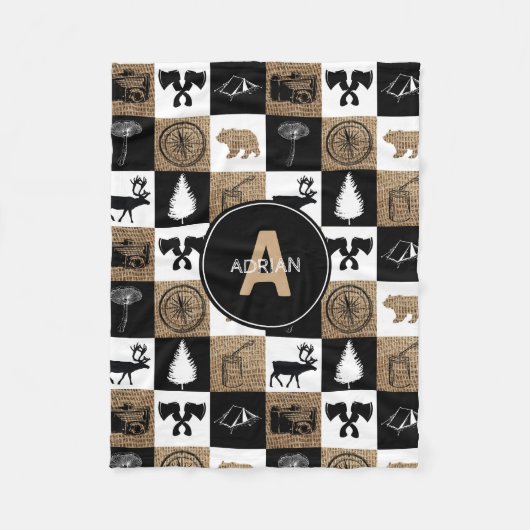 Couverture Polaire Rustic Camping Extérieur Aventure (Devant)