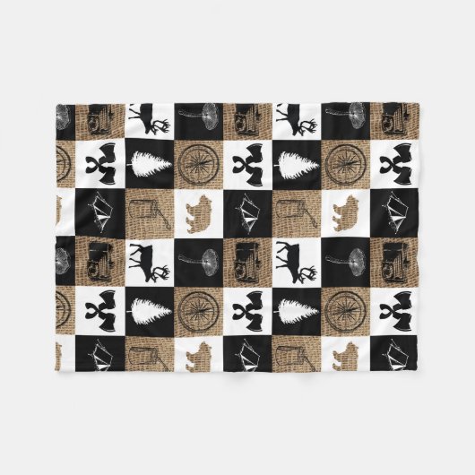 Couverture Polaire Rustic Camping Extérieur Aventure (Devant (Horizontal))