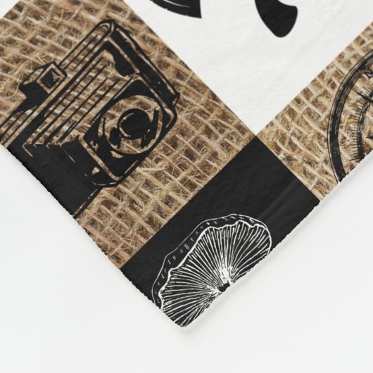 Couverture Polaire Rustic Camping Extérieur Aventure (Coin)