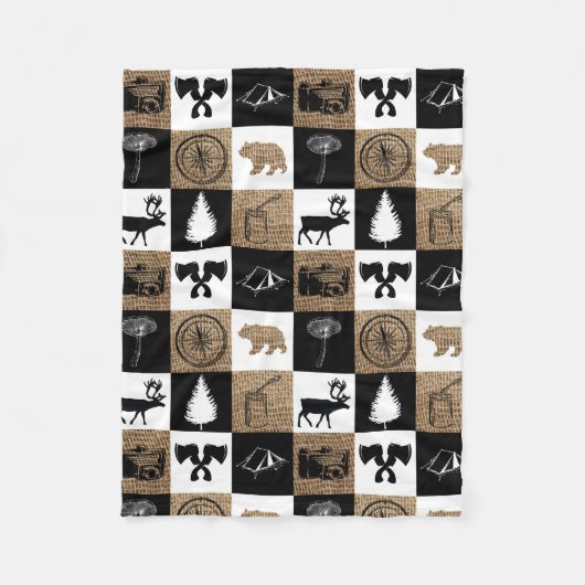 Couverture Polaire Rustic Camping Extérieur Aventure (Devant)