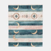 Couverture Polaire Rustic Celestial Stripe Moon Sun Earthy (10) (Devant)