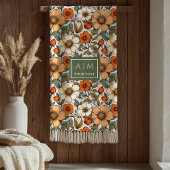 Couverture Polaire Rustic Copper Sage Olive Fall Floral Aesthetic