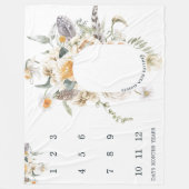 Couverture Polaire Rustic Country Floral Baby Milestone Blanket (Devant)