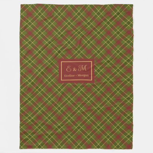 Couverture Polaire Rustic Fall Tartan Blanket Personalized Farmhouse  (Devant)