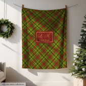 Couverture Polaire Rustic Fall Tartan Blanket Personalized Farmhouse 