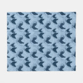 Couverture Polaire Rustic Farmhouse Hen Pattern – In Blue (Devant (Horizontal))