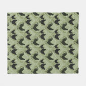Couverture Polaire Rustic Farmhouse Hen Pattern – In Green (Devant (Horizontal))