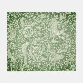 Couverture Polaire Rustic Green Woodland Animal renard lapin lapin Bi (Devant (Horizontal))