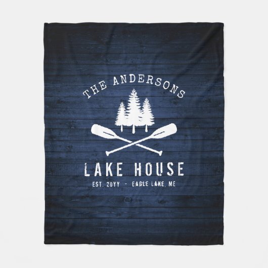 Couverture Polaire Rustic Lake House Boat (Devant)