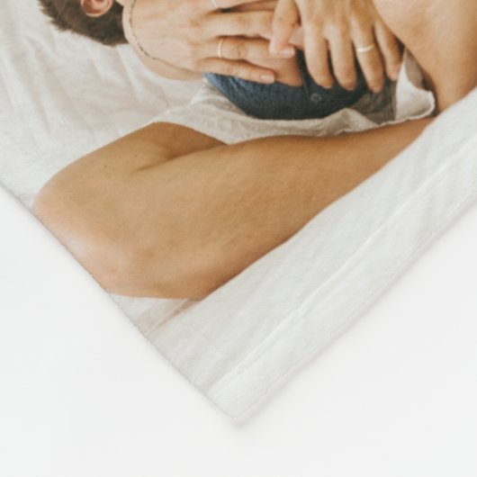 Couverture Polaire Rustic Laurel Monogramme 8 Photo Collage (Coin)