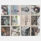 Couverture Polaire Rustic Linen Chic Best Mom Ever mignon Photo Colla (Devant (Horizontal))