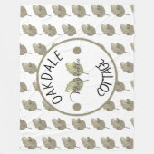 Couverture Polaire Rustic Location Cabine Cottage Feuilles botaniques (Devant)