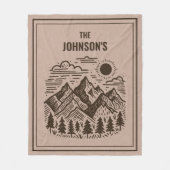 Couverture Polaire Rustic Modern Mountains Custom (Devant)