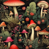 Couverture Polaire Rustic Nature Blanket Mushrooms & Woodland Vibes