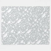 Couverture Polaire Rustic Owl Bear Deer Fox Woodland Créature Motif (Devant (Horizontal))