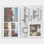 Couverture Polaire Rustic Pet Horse Personnalisé Photo Memorial (Devant (Horizontal))