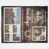 Couverture Polaire Rustic Pet Horse Personnalisé Photo Memorial (Devant (Horizontal))