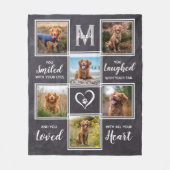 Couverture Polaire Rustic Pet Memorial Keepsaké photo Collage (Devant)