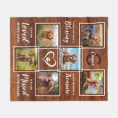 Couverture Polaire Rustic Pet Memorial Unique Photo Collage (Devant (Horizontal))