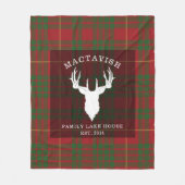Couverture Polaire Rustic Plaid Clan MacTavish Family Tartan (Devant)