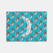 Couverture Polaire Rustic Raccoon Folk Art Motif Fleece (Devant (Horizontal))