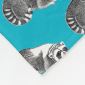 Couverture Polaire Rustic Raccoon Folk Art Motif Fleece (Coin)