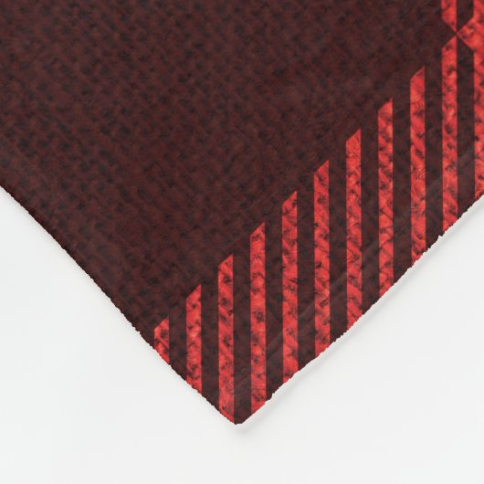 Couverture Polaire Rustic Red Denim Buffalo, photo-collage du chien (Coin)