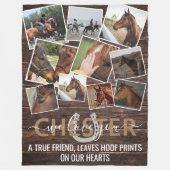 Couverture Polaire Rustic Wood 10 Photo Horse Memorial (Devant)