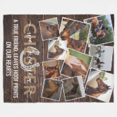 Couverture Polaire Rustic Wood 10 Photo Horse Memorial (Devant (Horizontal))