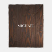 Couverture Polaire Rustic Wood Michael – Natural Strength Handcrafted (Devant)