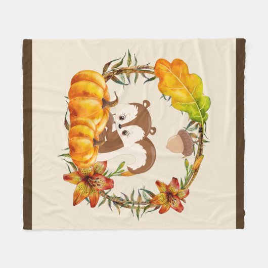 Couverture Polaire Rustic Wreath (Devant (Horizontal))