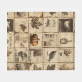 Couverture Polaire Rustique Automne Ephemera Collage | Terre chaude ( (Devant (Horizontal))