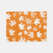 Couverture Polaire Rustique Automne Feuilles Motif (Devant (Horizontal))