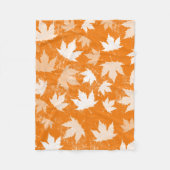Couverture Polaire Rustique Automne Feuilles Motif (Devant)